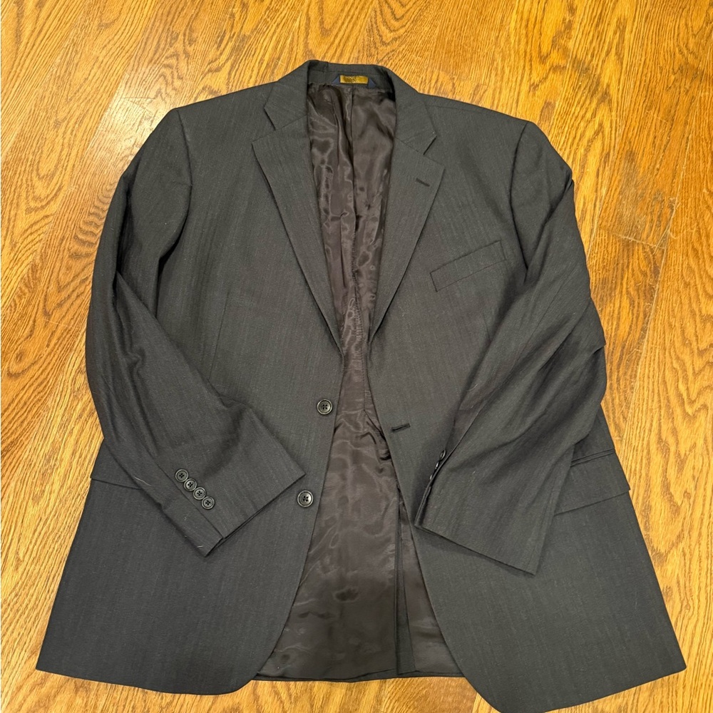 Brooks Brothers 346 men's dark grey blazer wool‎